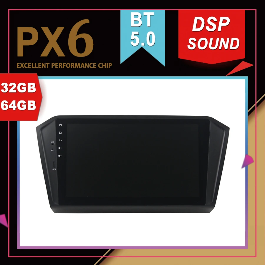 PX6 Отличная производительность Android 9 0 Автомобильный мультимедийный GPS для PASSAT B8 CC