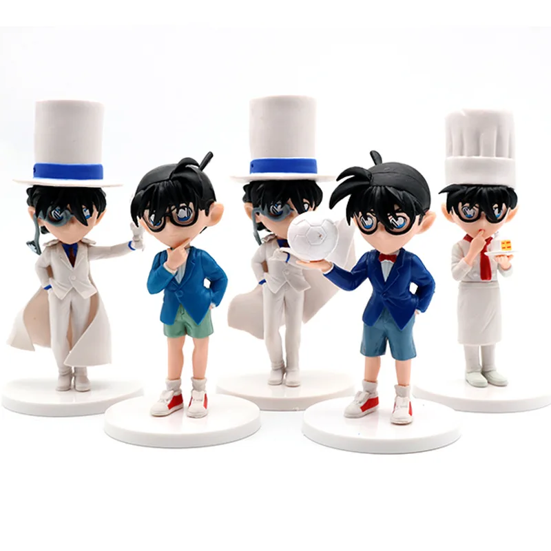 5 шт. Декорации для автомобиля Detective Conan, центральная консоль, украшение для куклы Conan, аксессуары для салона автомобиля - Название цвета: Черный
