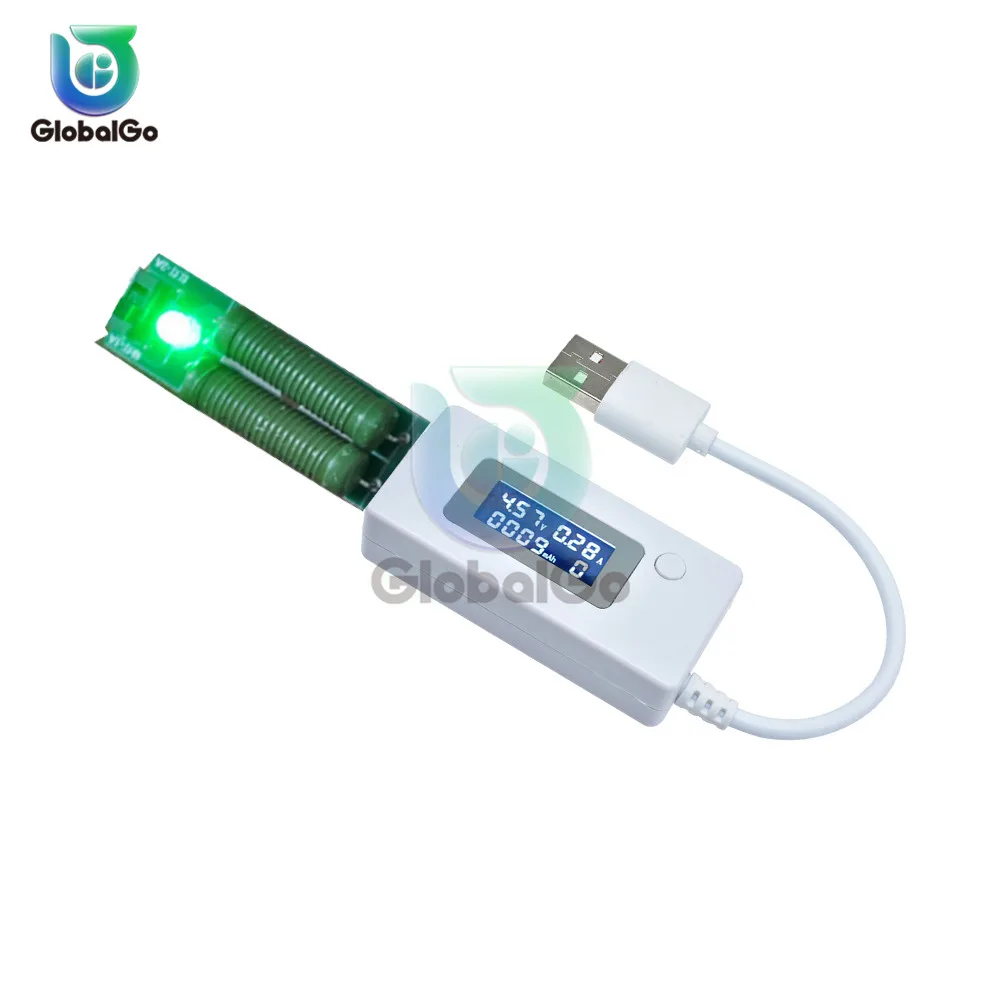 Testeur de tension de courant, chargeur USB numérique, tension de charge  Mobile, voltmètre, ammètre, interrupteur de résistance de charge -  AliExpress