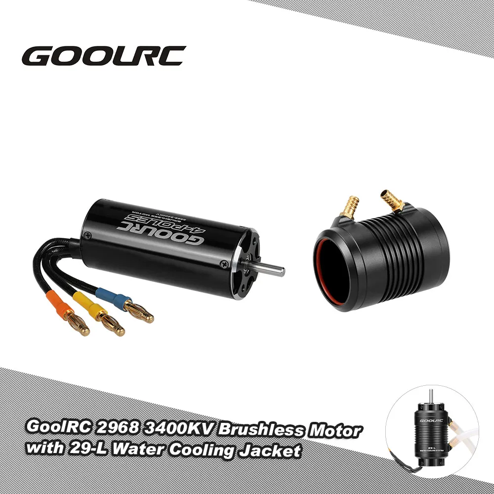 

Original High Performance GoolRC 2968 3400KV Brushless Motor and 29-L Water Cooling Combo Set for 600-800mm RC Boat