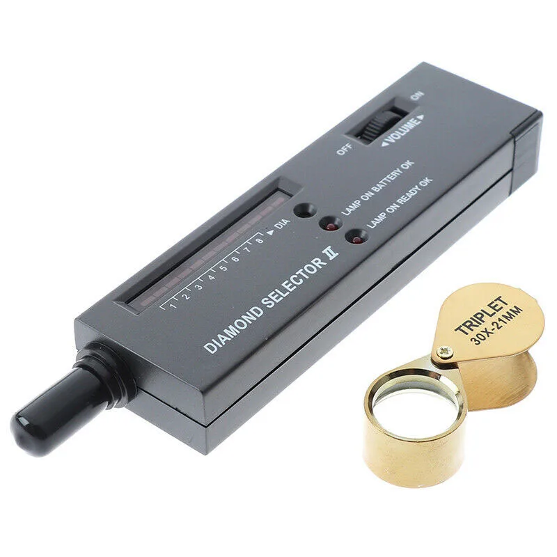 

LED-индикатор Diamond тестер драгоценных камней с 30-кратной лупой, портативный инструмент для проверки драгоценных камней, драгоценных камней, алмазов ювелирный селектор