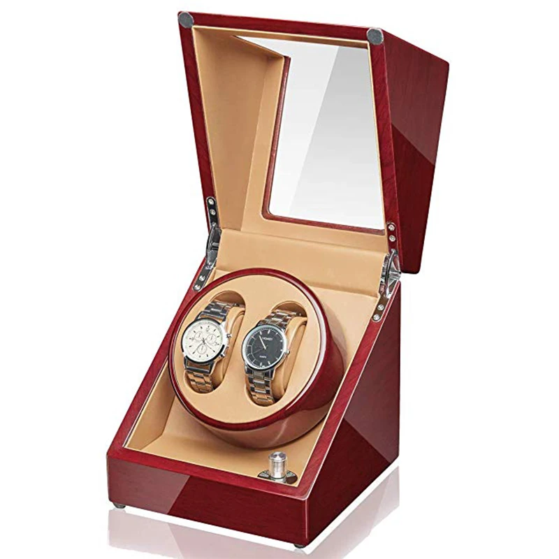 JQUEEN Walnut Watch Winder с тихим японским мабути мотором 2 + 0 хранения