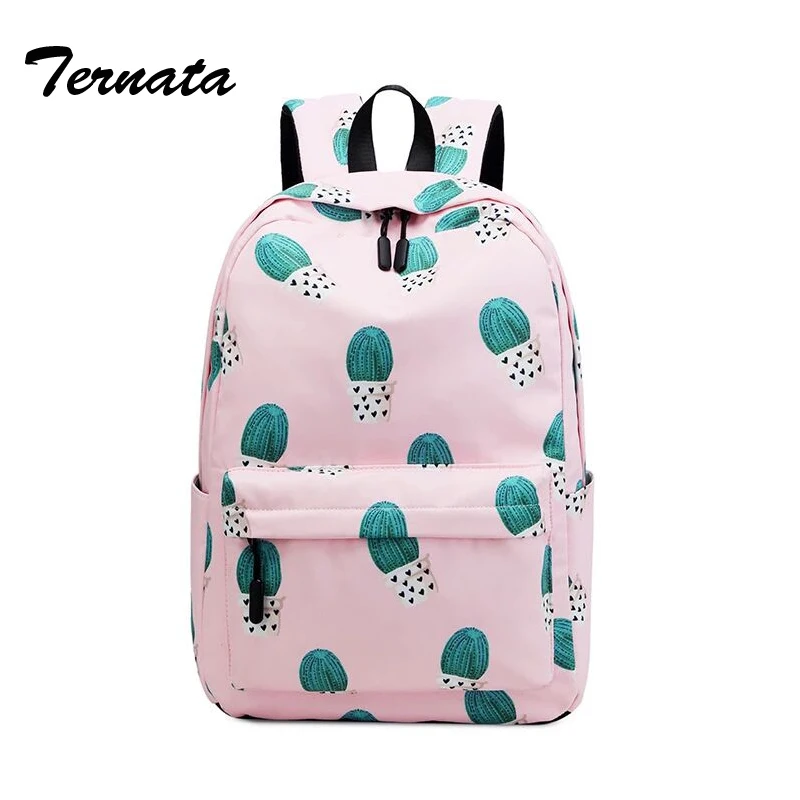 

2019 New Cactus Lady Print Backpack Female Junior High School Students Bag Women Korean Version of Large Capacity Casual Bag