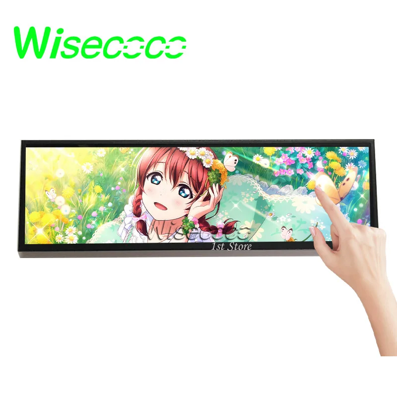 Видеомонитор Wisecoco IPS игровая консоль 14 дюймов 4K 3840X1100 сделай сам панель с