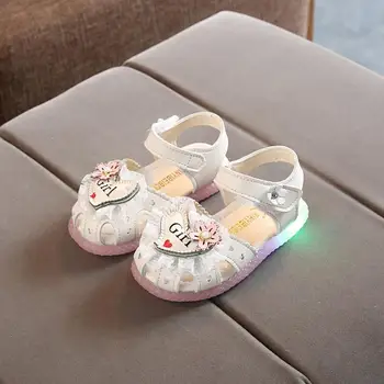 

Hot Sale Baby LED Light Sandals Summer Brand Soft Leather Boys Girls Shoes Kids Fashion Beach Sandals Size 21-30