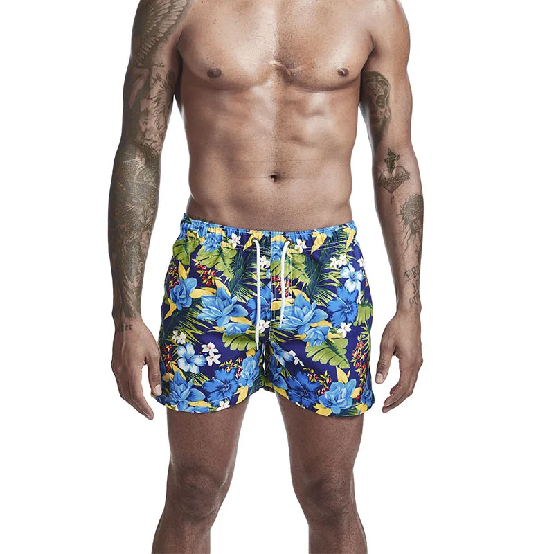 

Beach shorts men quick dry sexy men beach shorts summer swimming trunks new arrival printing boards surfing short homme de plage