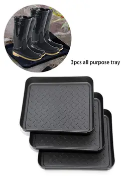 

Multi-Purpose Plastic Boot Mat Tray Shoes Plate Multi-Purpose Tray Pad For Plant Pet Eco-Friendly Portable Storage Sundries Tray