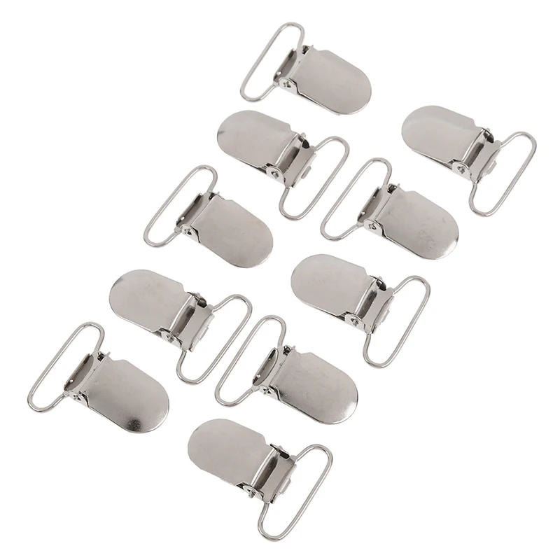 10pcs t type pacifier suspender holder buckle dummy soother clips 25mm 4H 