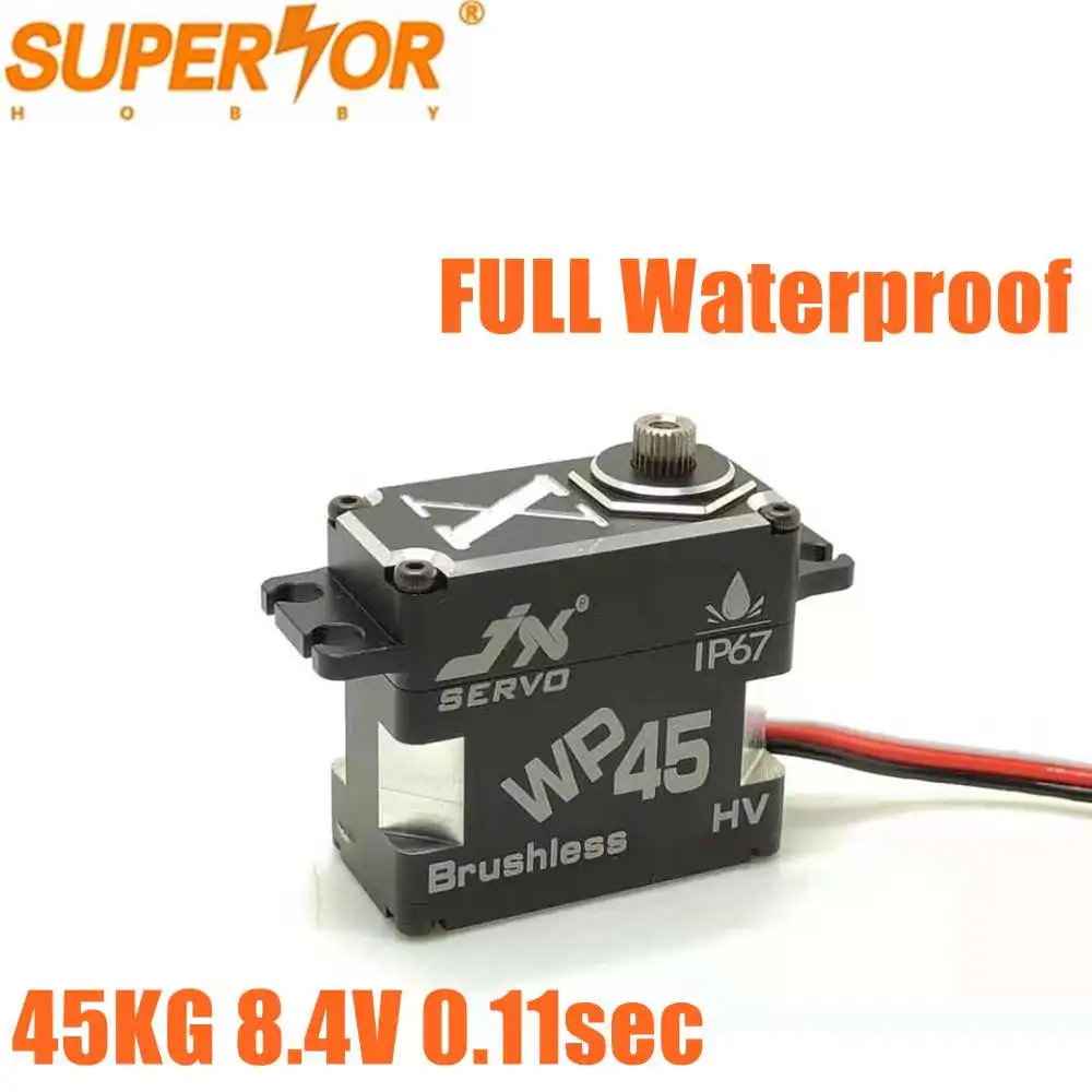 WP45 JX Servo 45 кг 8 4 V 0.11sec Сталь Шестерни 180 градусов Водонепроницаемый бесщеточный ру