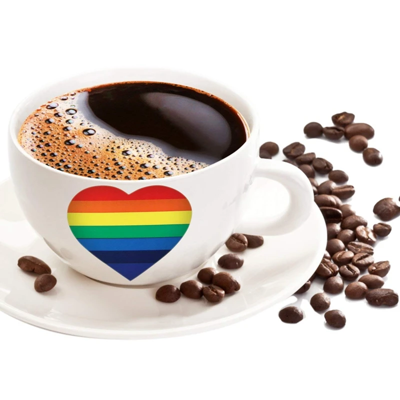 Gay Pride Stickers-500-наклейки Love Rainbow в форме сердца, Pride этикетки типа «флажок» для подарков, поделок, запечатывания конвертов, 1