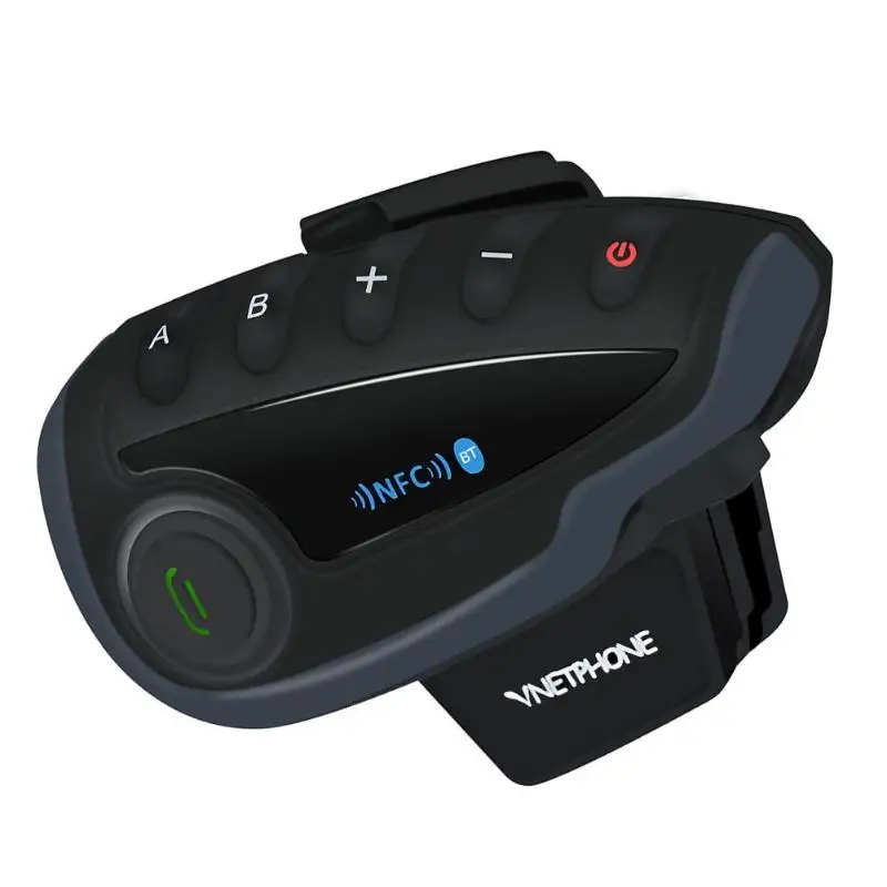 V8 мотоциклетный шлем Bluetooth гарнитура ручка дистанционного управления NFC спички мобильный телефон для 5 всадников BT внутренняя связь FM радио NFC