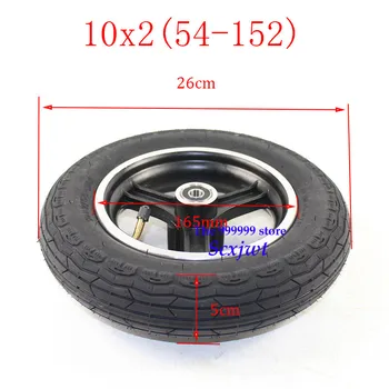 

10x2 54-152 tire tyre inner tube&10inch rims hub set fits mountain buggy electric scooter balancing car 10 X 2Disc brake wheels