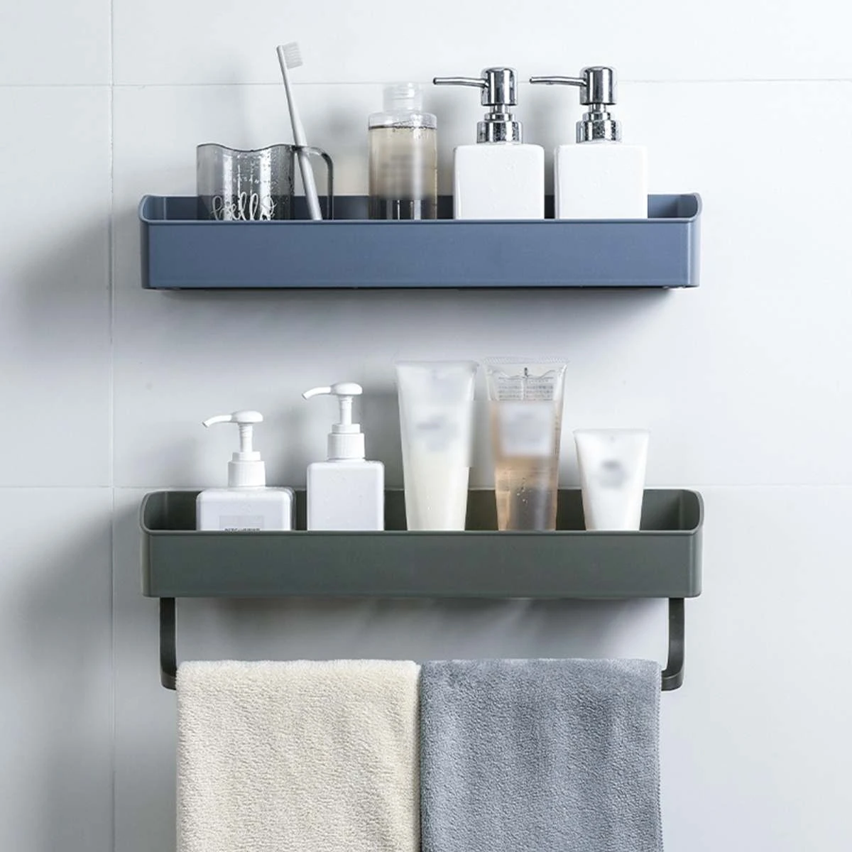 40cm Bathroom Shelf Wall Mounted Shampoo Shower Shelves Holder Kitchen Storage Rack Organizer Towel Bath Accessories Bathroom Shelves Aliexpress