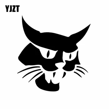 

YJZT 15X15.5CM Funny Bobcat Car Window Vinyl Decal Mascot Graphic Car Sticker Decor Black/Silver C24-1764