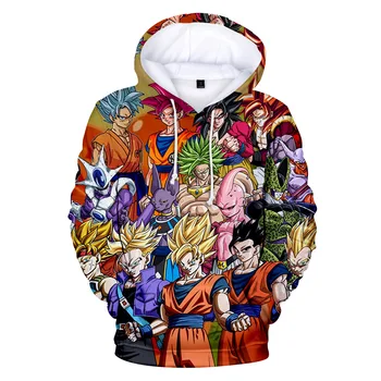 

Fashion Hot Japanese Anime Dragon Ball Hoodies Men's Clothing Hooded Men's Hoodie Boy Sweatshirt Long Sleeve Kids Pullover Top
