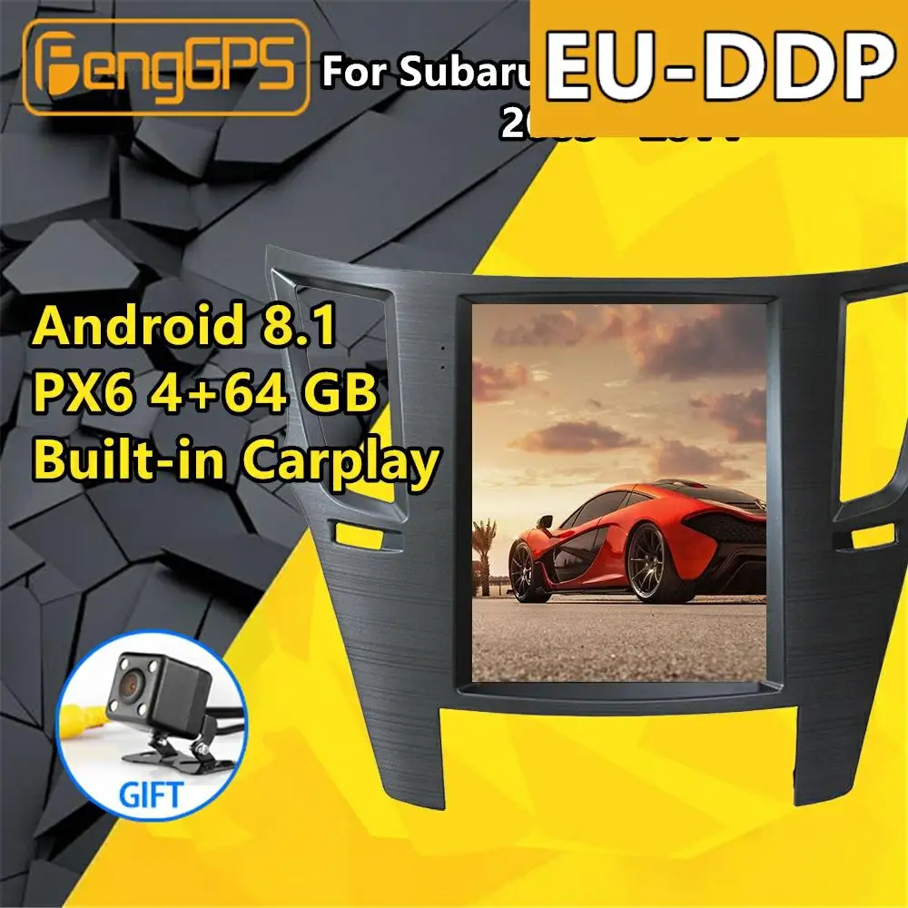 For Subaru Legacy Outback 2009 2010 - 2014 Tesla Android PX6 Car multimedia player Radio Audio Stereo GPS Navigation Head unit | Автомобили