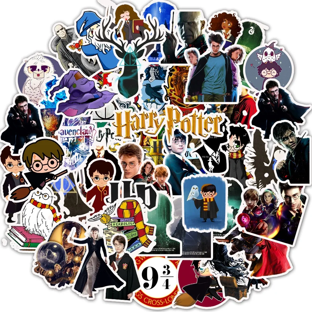 

50PCS Classic Magic Movie Cool Sticker Funny Anime Waterproof For Laptop Scrapbook Scooter Reward Sticker Bomb Toys For Children