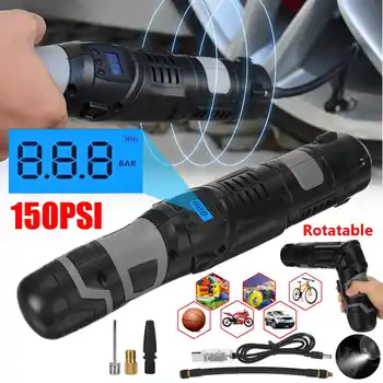 

120W Rechargeable/Wireless Portable Air Pump Electric Inflator Handheld Tire Compressor Digital Smart PSI Display Tire Pump