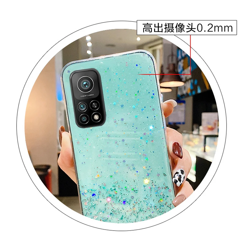 Capa de telemóvel glitter para xiaomi mi folha de prata_voghion.com