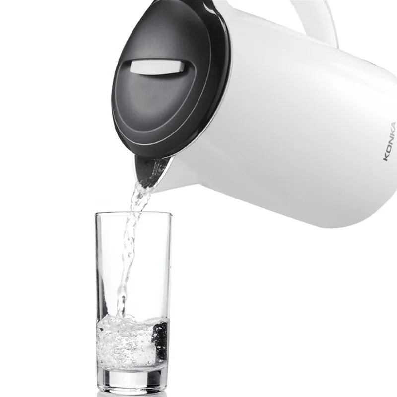 Электрический чайник KONKA из нержавеющей стали, высокомощный двухслойный чайник для прихватки, Автоматический быстрый Электрический чайник