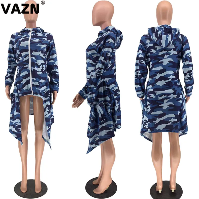 VAZN/Новинка года; асимметричная верхняя одежда Camel Leopard; пикантная Молодежная верхняя одежда с длинными рукавами;