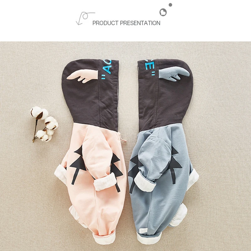 Хлопковый комбинезон для новорожденных мальчиков и девочек; детские осенние Ползунки с рисунком оленя; одежда с длинными рукавами