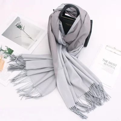 Кашемировый шарф Пашмина Шаль Foulard Femme палантин шеи хлопок из шерсти и вискозы хиджаб длинный зимний шарф женский платок - Цвет: 25