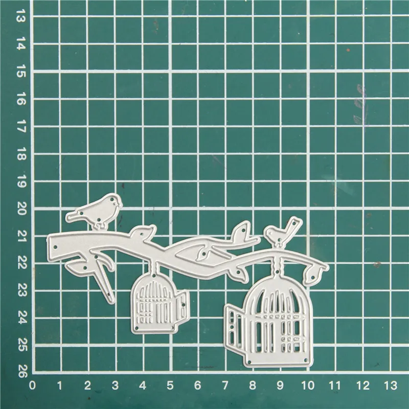 

Naifumodo Branch Birdcage Metal Cutting Dies Stencils Crafts DIY Scrapbooking Album Decor Embossing Paper Cards Template Dies