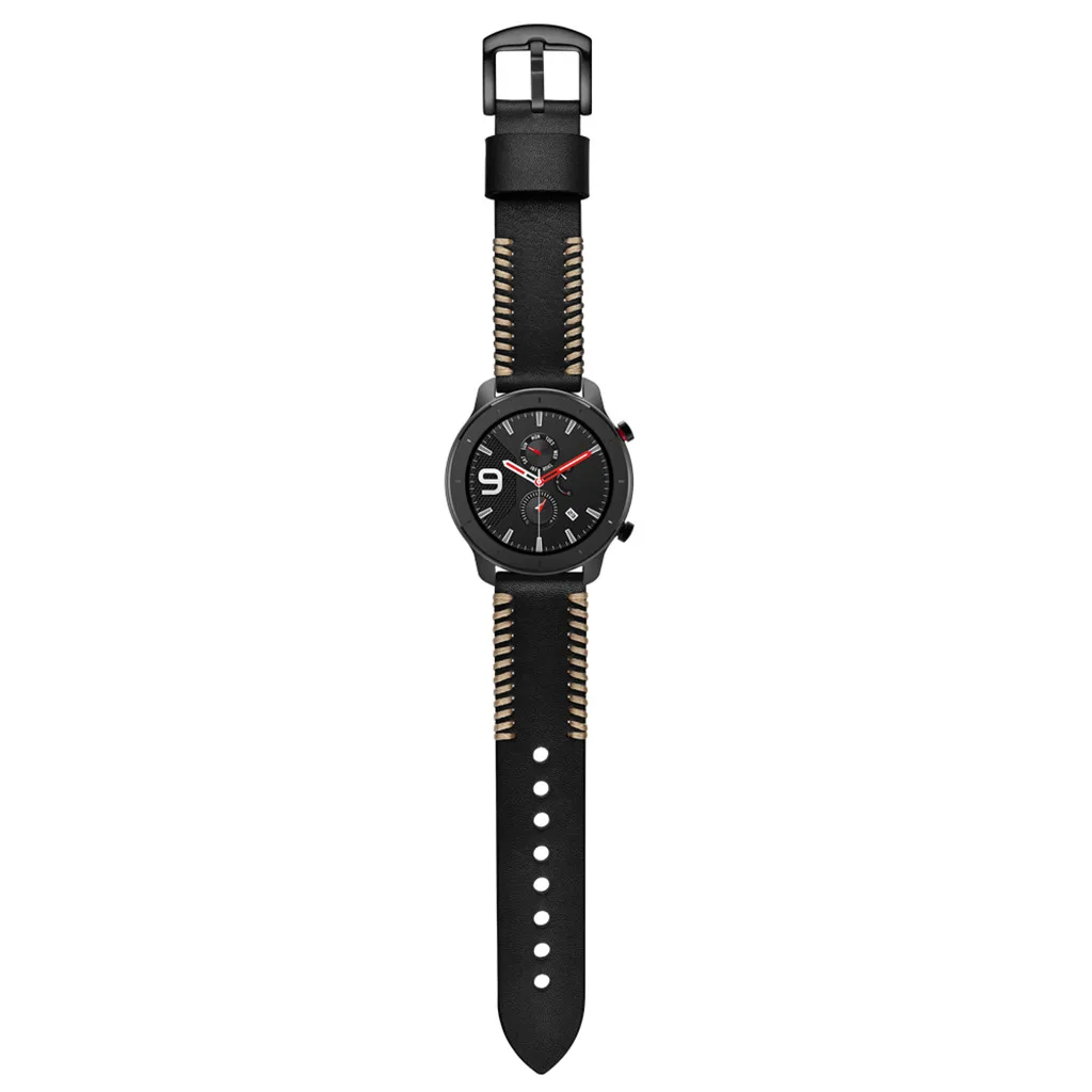 Ремешок для AMAZFIT GTR Смарт часы 47 мм сменный Браслет Кожаный полосатый ремешок для AMAZFIT Смарт часы ремешок аксессуары Y20