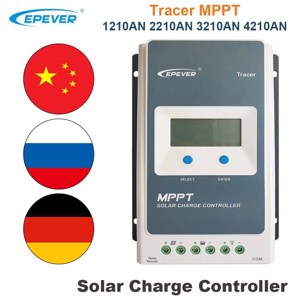 Epever 10a 20a 30A 40A MPPT regulador MT50 WiFi panel solar regulador de DI 
