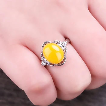 

8*10MM Sterling 925 Silver Color Women's Oavl Ring Blank Base AAA-Zircon DIY Jewelry Making Accessories Platinum-Silver