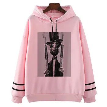 

Funny Bad Lincoln Girl Hoodies Funny Print Hoodies Women Autumn Cotton Tops Round Neck Short-Sleeved Hoodies