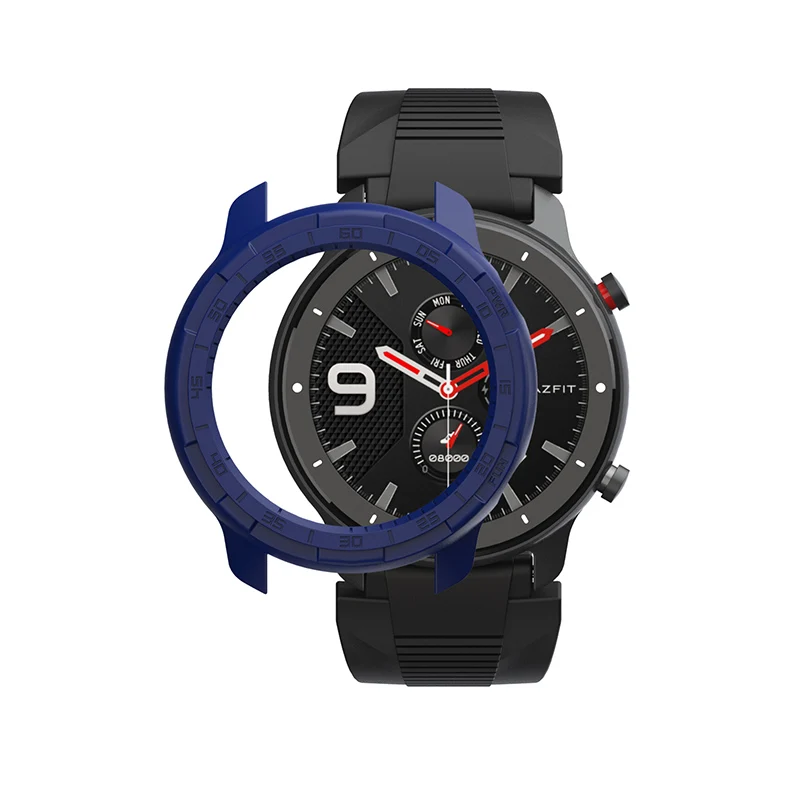SIKAI Защита жесткого диска Часы чехол для Amazfit GTR 47 мм Замена чехол для часов Huami Amazfit GTR 47 мм Smartwatch Shell - Цвет: Dark Blue