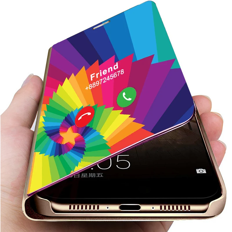 Удивительная зеркальный чехол для телефона Vivo Y9S Y97 Y95 Y93 Y91 Y83 Y81 Y19 Y17 Y15 Y12 Y11 V17 PRO V15 V11