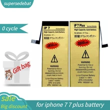 Supersedebat 0 ciclo batterie para iphone 7 bateria para iphone 7 para iphone 7 plus 7 plus bateria de reparação fazer telefone
