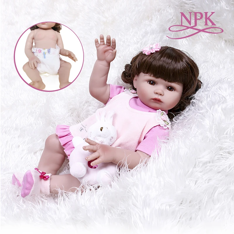 47cm Original Npk Full Body Very Soft Silicone Bebe Doll Reborn Toddler Girl Princess Doll Christmas Surprice Doll Gift Dolls Aliexpress