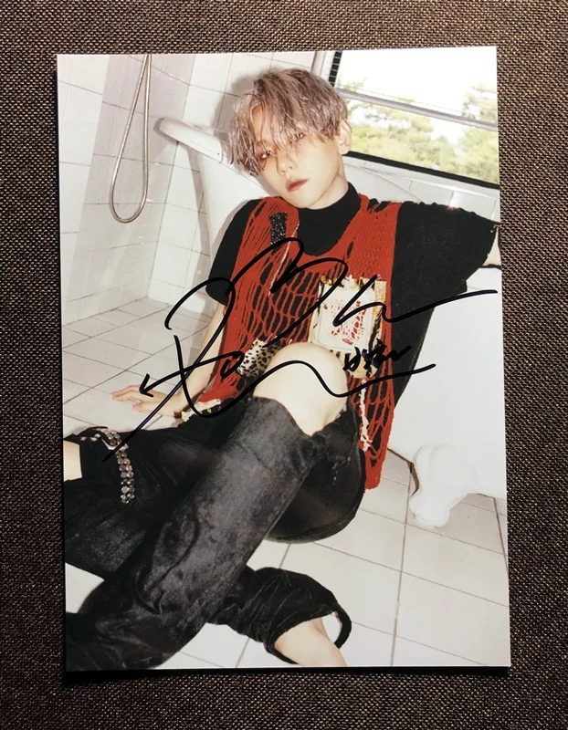 Ручная подписка суперм фото с автографом BAEKHYUN 5*7 092019N6