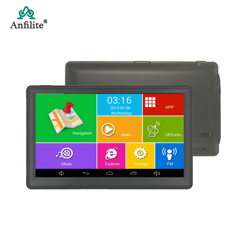 Автомобильный Gps навигатор 7 дюймовый Android 16 ГБ Wifi сенсорный экран Sat Nav Бесплатная