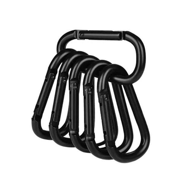 Carabine Camping Randonnée Mousquetons Aluminium 3.5x40mm Lot De 10 - 5 Couleurs - Verrouillage Sécurisé - Pour Camping, Randonnée, Sac Mousqueton Aluminium Pas Cher