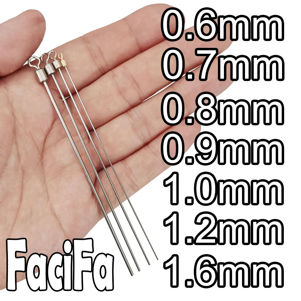 Fishing Swivels Fishing Accessories Fishing Tackle 500pcs Hard Steel Wire Long Pole Stainless Steel Barrel Rolling Connector