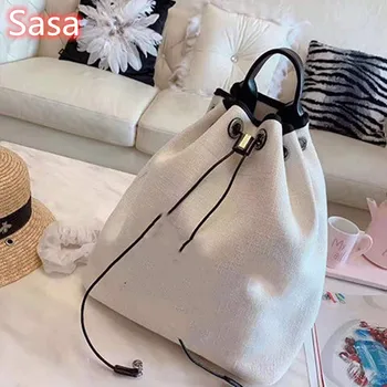 

Sasa Women Bag Korean Style Cotton and linen High Quality Travel Shoulder Bag Campus Handbag Shopping Bag For Women large size