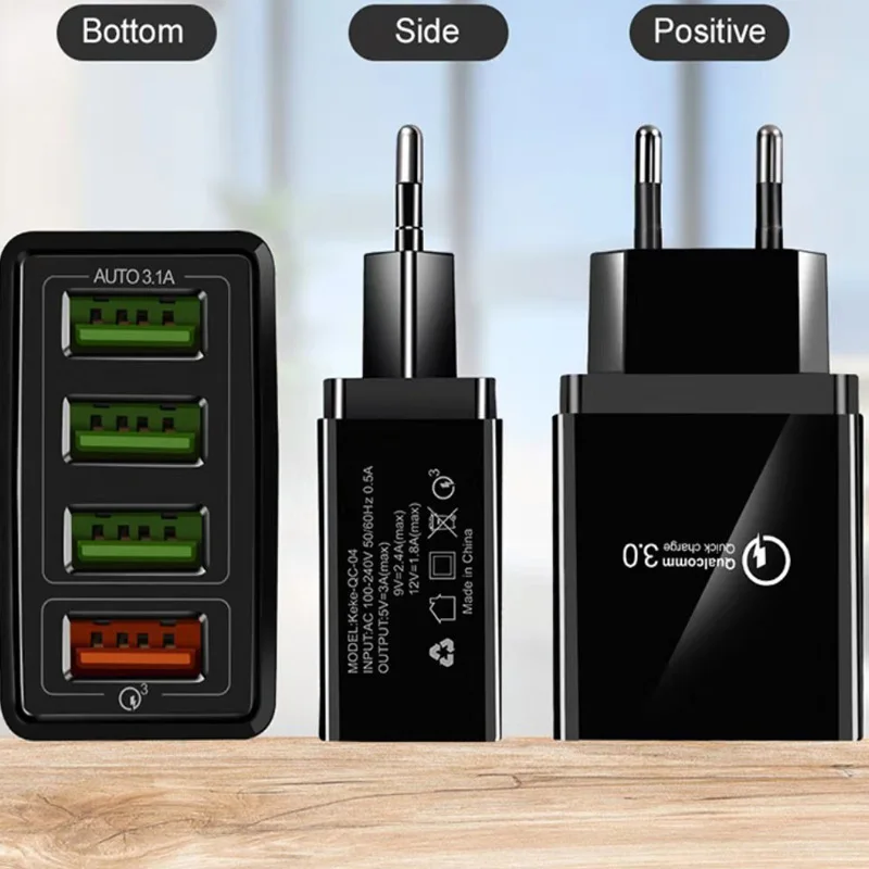 QC 3 0 USB зарядное устройство для телефона huawei p30 p20 p10 p 30 20 10 pro lite дорожное Xiaomi 9t 8 Redmi
