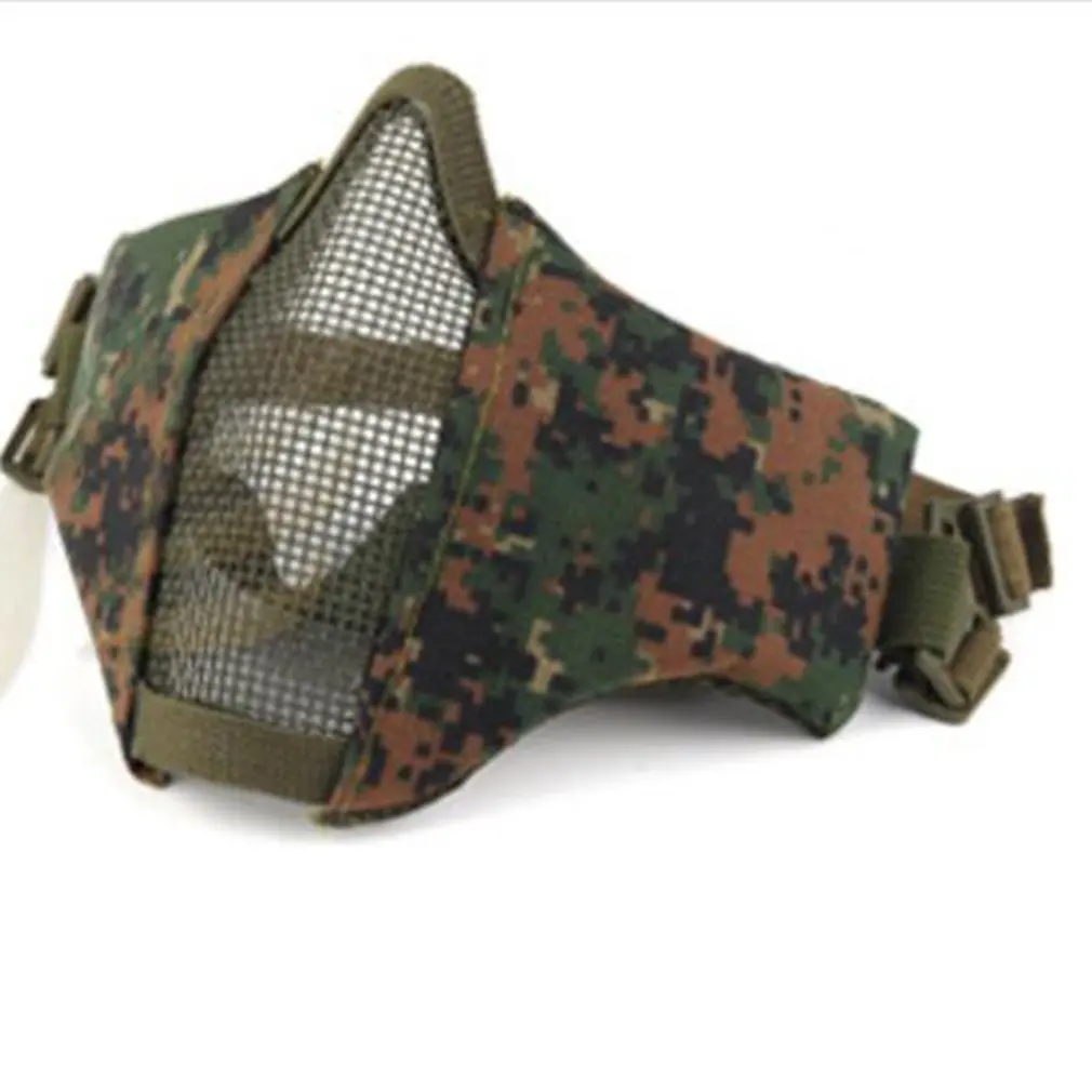 Дышащая полумаска для лица, для улицы, для поля, CS, для армейских игр, сетчатая маска для глаз, тактическая, для охоты, сетка, маска для страйкбола