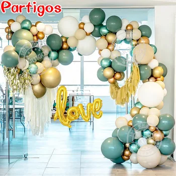 

153Pcs Retro Green Balloons Garland Arch Kit Pastel Baby Pink Baloon Wedding Anniversary Kid Birthday Party Decoration Globals