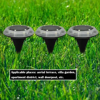 

VKTECH 2/3/4pcs 12LED Solar Buried Lamp Lawn Lamp Spike Waterproof Clivia Flower Morning Glory Outdoor Garden Ground Color Light
