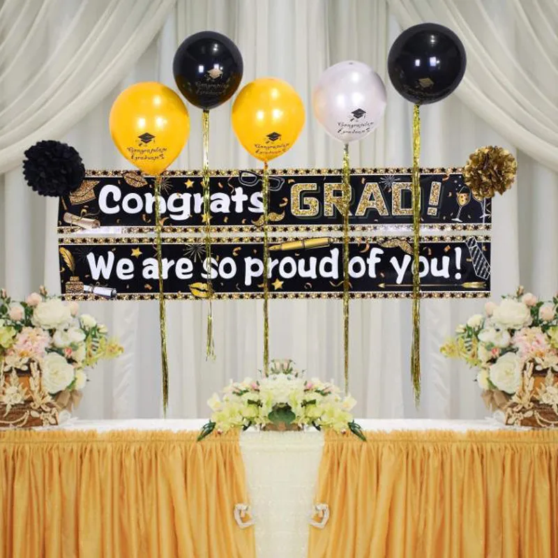 Забавные выпускные декорации баннеры 2020 года блестящие мы так гордимся вами