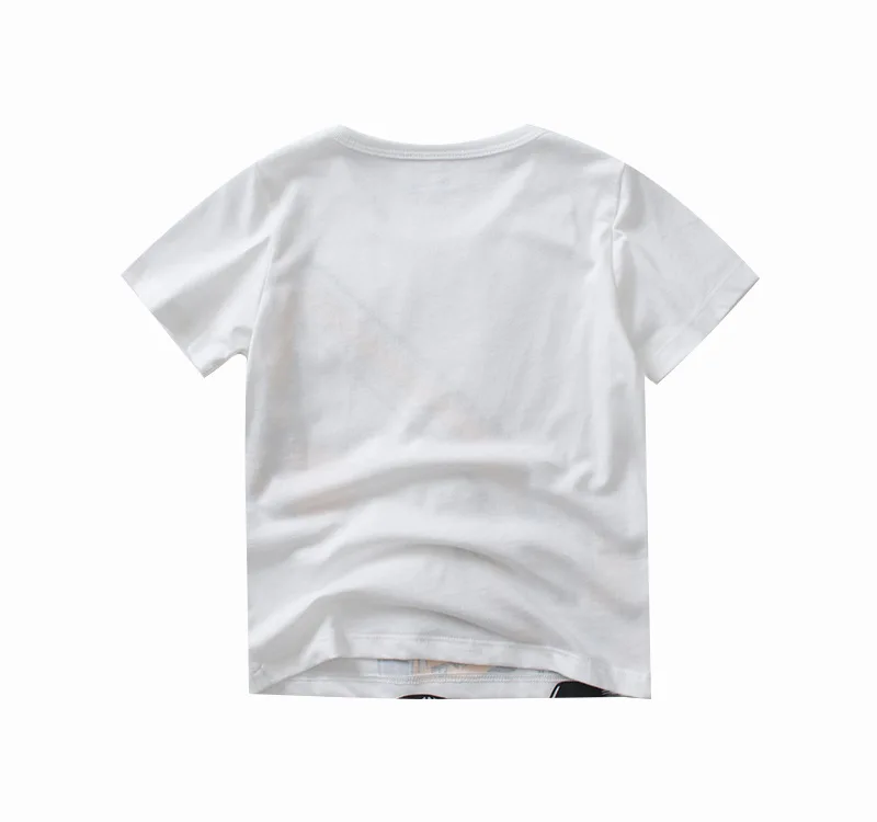 

T-shirt Parent-Child Cartoon Printed Pattern Pure Plain T-shirt Lovely Leisure Basic T-shirt Summer Interesting Shirt Parent-Chi