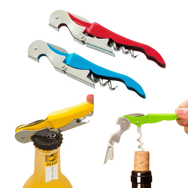 XUNZHE 1Pcs Sea Horse Color Professional Red Wine Opener Multifunction Portable Screw Corkscrew Wine Bottle Opener Cooking Tools