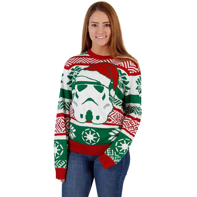 

Women Men Christmas Sweater Autumn Warm Winter Classic Printed Knitted Pullovers Plus Size Streetwear Long Sleeve Casual Clothes