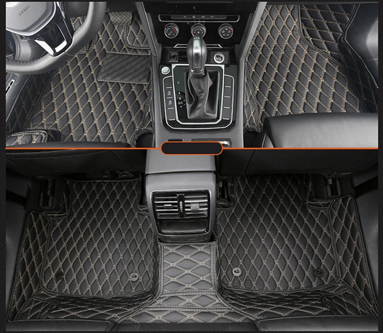 Кожаные автомобильные коврики для volkswagen vw passat b3 b4 b5 b6 b7 b8, ковер, аксессуары для интерьера, коврик для ног